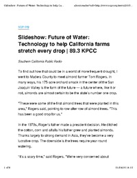 Future of Water: Technology to help California farms stretch every drop