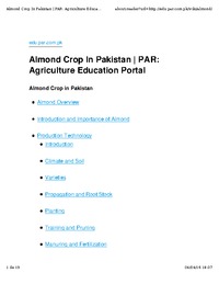 Almond crop in Pakistan