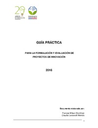 Guía práctica para la formulación y evaluación de proyectos de innovación